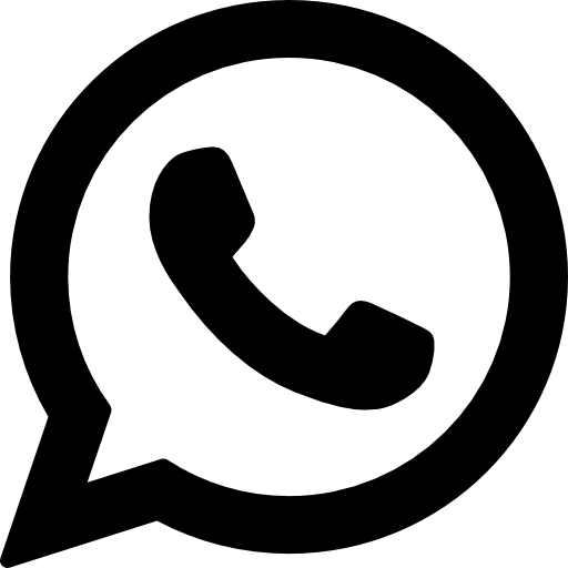 icono de WhatsApp color negro